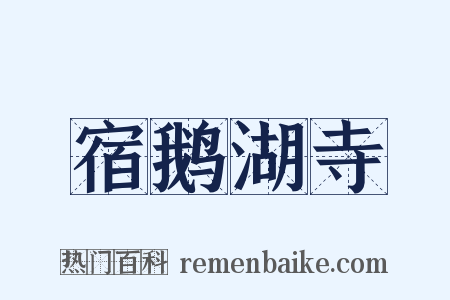 宿鹅湖寺是什么意思的图片